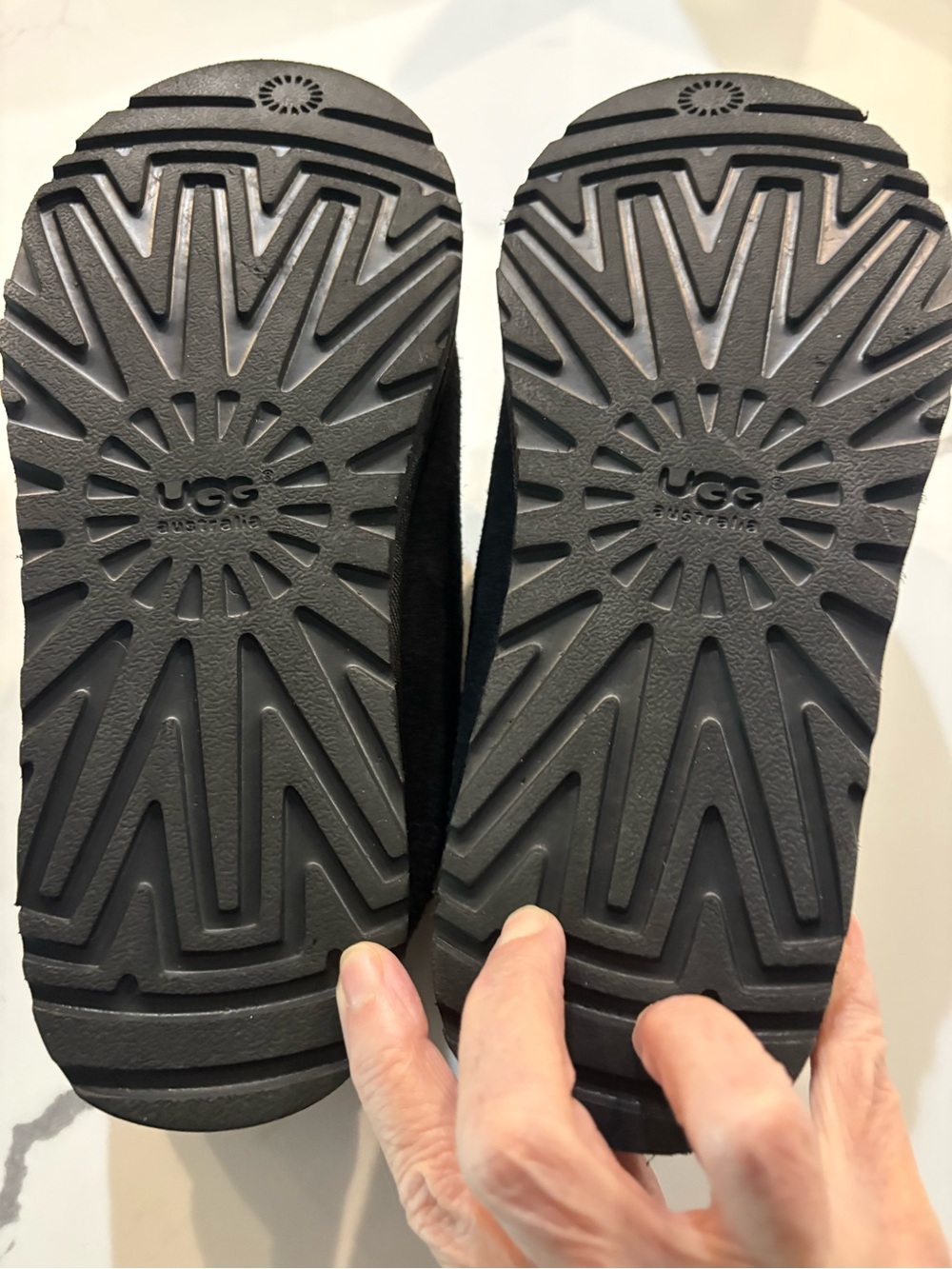 UGG Black Suede Tasman Slip On Slippers Shoes, 8/39 - Picture 10 of 10